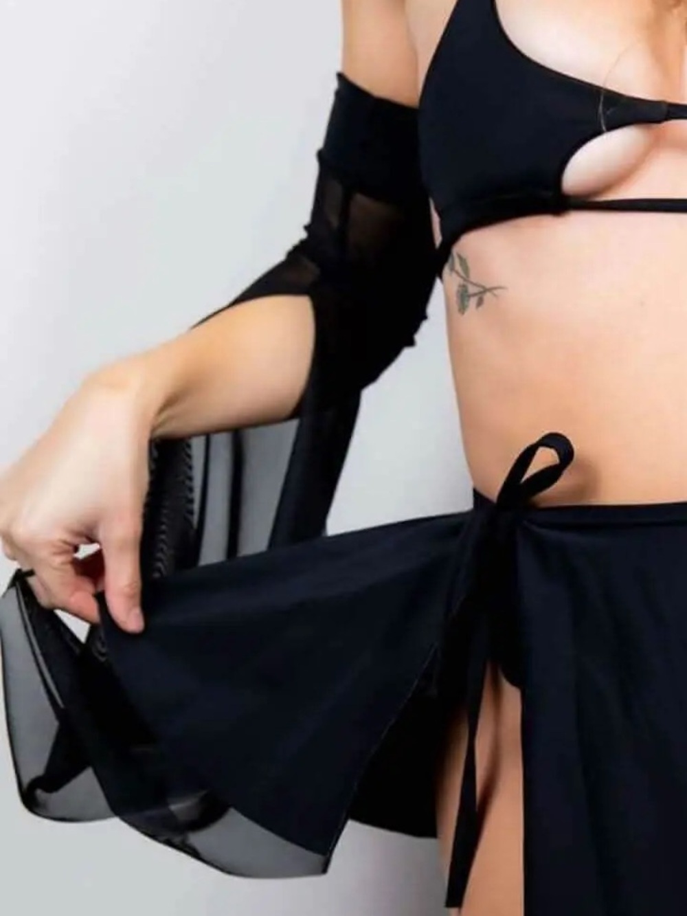 Freedom Rave Wear Matte Black Metamorphosis Arm Sleeves